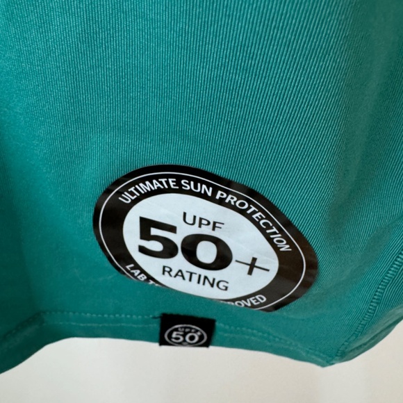 Rip Curl Dawn Patrol Surf Tee Rashguard Swim Top Green Turquoise NWT L - Picture 3 of 5